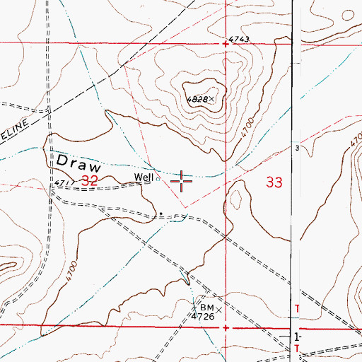 Topographic Map of Hackberry Draw, NM