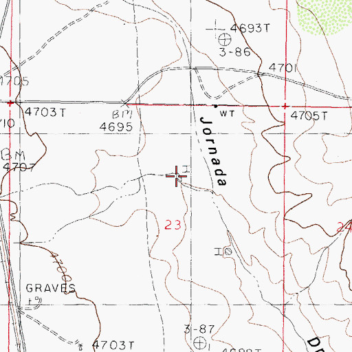 Topographic Map of Hackberry Draw, NM