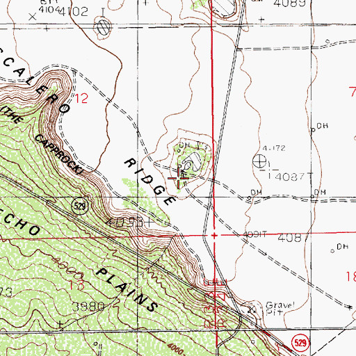 Topographic Map of Hackberry Windmill, NM