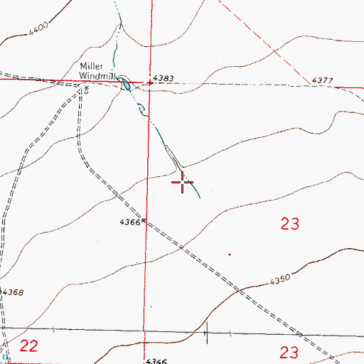 Topographic Map of Hadley Draw, NM