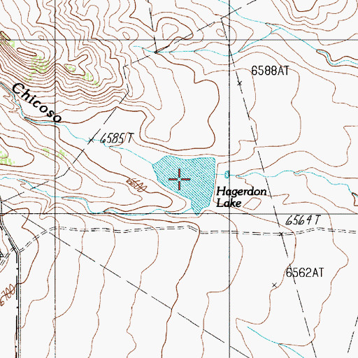 Topographic Map of Hagerdon Lake, NM