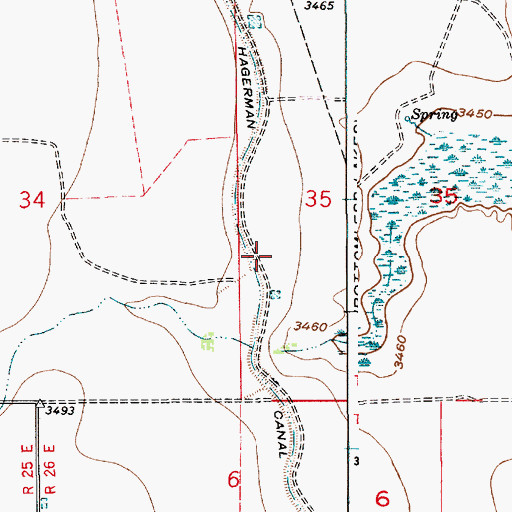 Topographic Map of Hagerman Canal, NM