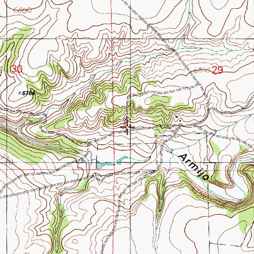 Topographic Map of Hagerman Ranch, NM