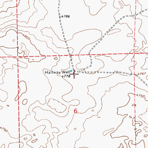 Topographic Map of Halfway Well, NM