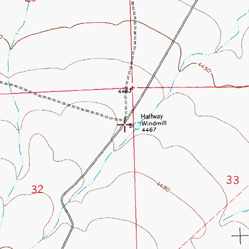 Topographic Map of Halfway Windmill, NM
