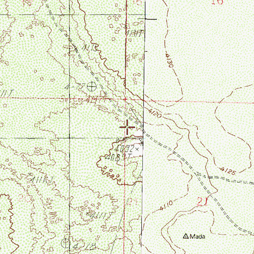 Topographic Map of Hall and Primm Ranch, NM