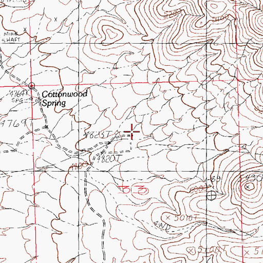 Topographic Map of Hall Ranch, NM