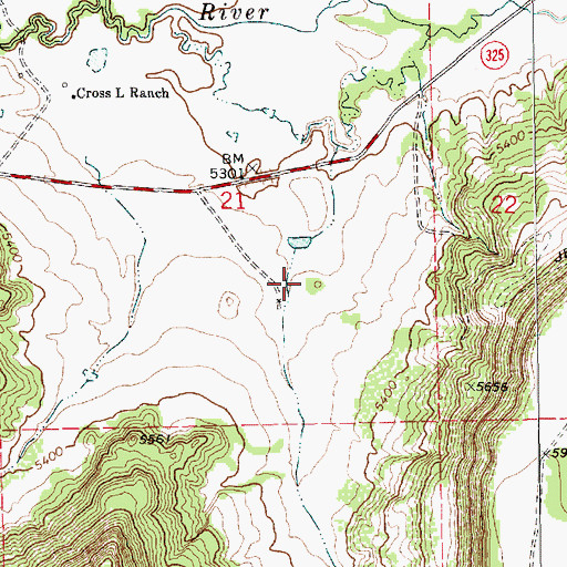 Topographic Map of Halls Canyon, NM