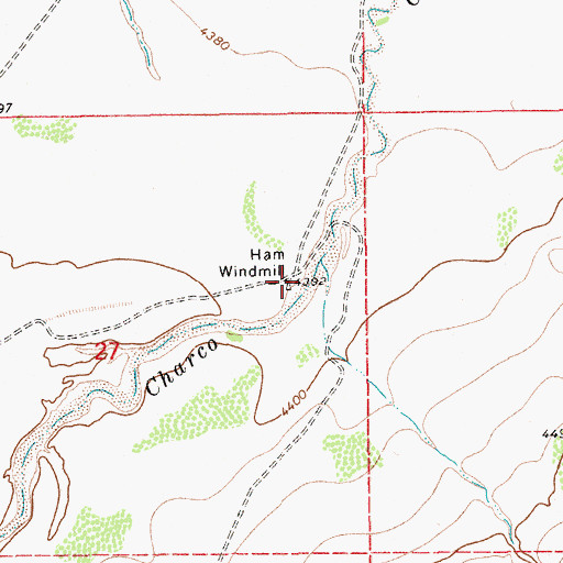 Topographic Map of Ham Windmill, NM