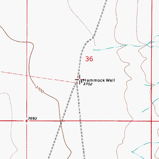 Topographic Map of Hammock Well, NM