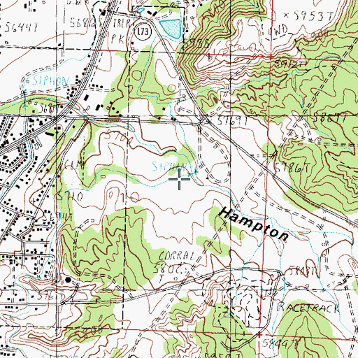 Topographic Map of Hampton Arroyo, NM