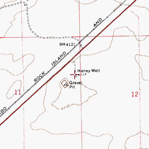 Topographic Map of Haney Well, NM