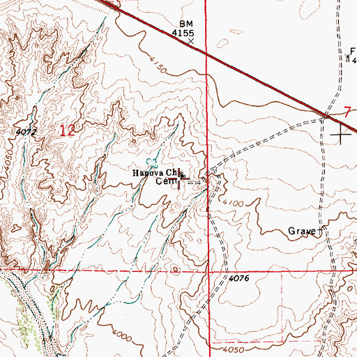 Topographic Map of Hanova Church, NM