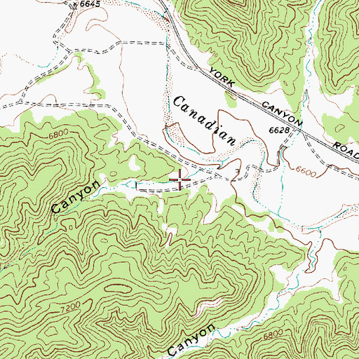 Topographic Map of Happy Canyon, NM