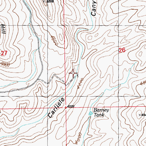 Topographic Map of Happy Hollow Windmill, NM