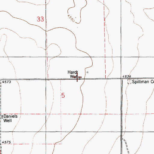 Topographic Map of Hardt Well, NM