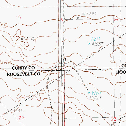 Topographic Map of Hardwick Ranch, NM
