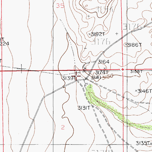 Topographic Map of Harkey Double Mills, NM