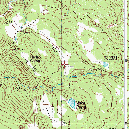 Topographic Map of Harlan Trail Camp, NM