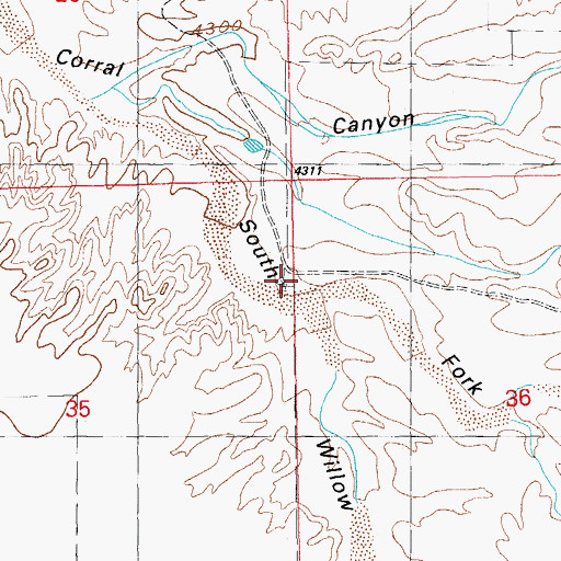 Topographic Map of Harper Windmill, NM