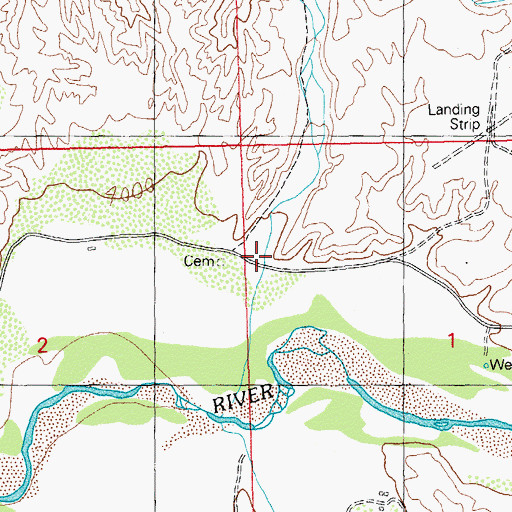 Topographic Map of Harris Canyon, NM