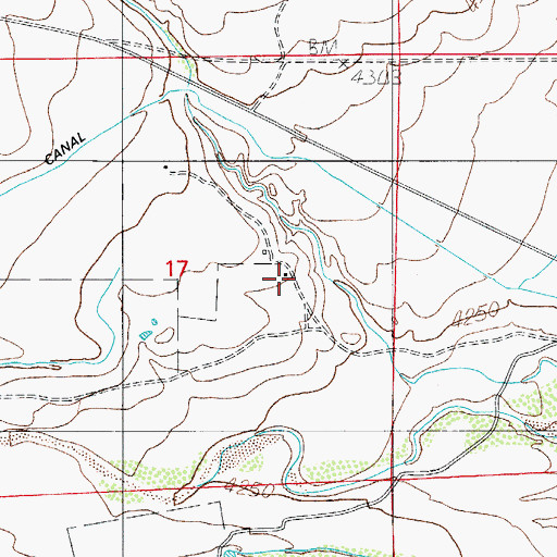 Topographic Map of Harris Ranch, NM