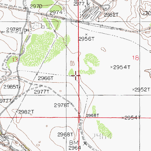 Topographic Map of Harroun Ditch, NM