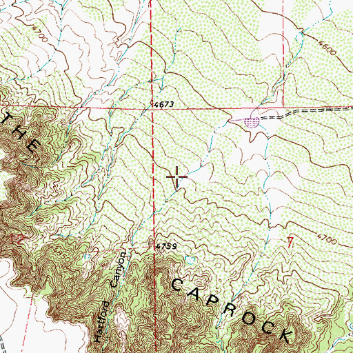 Topographic Map of Hartford Canyon, NM