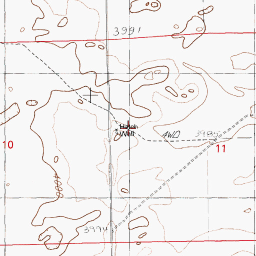 Topographic Map of Hatch Well, NM