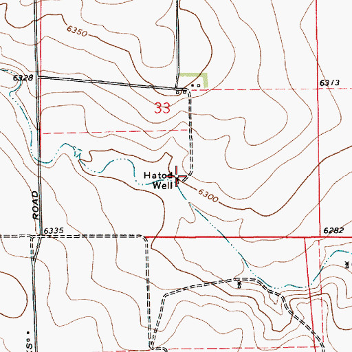 Topographic Map of Hatod Well, NM