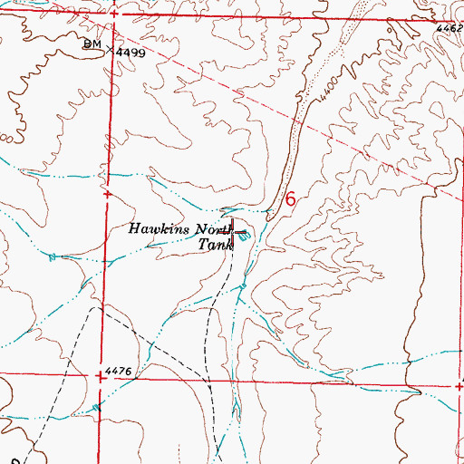 Topographic Map of Hawkins North Tank, NM