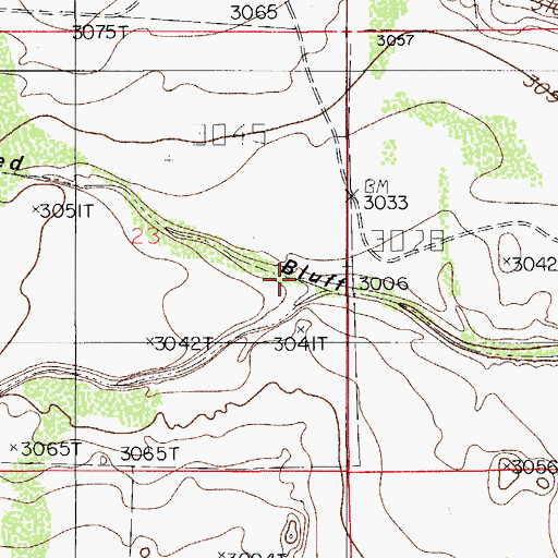 Topographic Map of Hay Hollow, NM