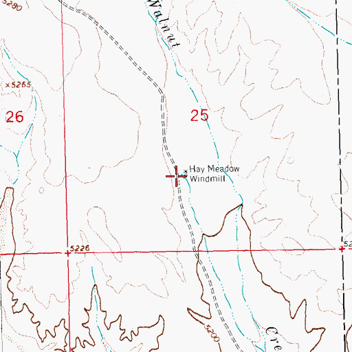 Topographic Map of Hay Meadow Windmill, NM