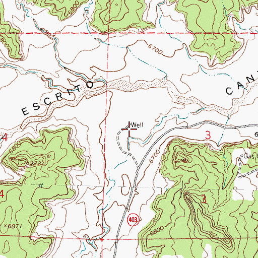 Topographic Map of Haynes Canyon, NM