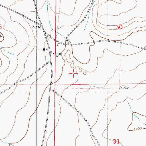 Topographic Map of Hays Ranch, NM