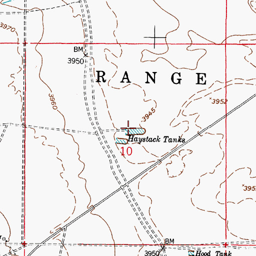 Topographic Map of Haystack Tanks, NM