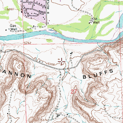 Topographic Map of Head Canyon, NM