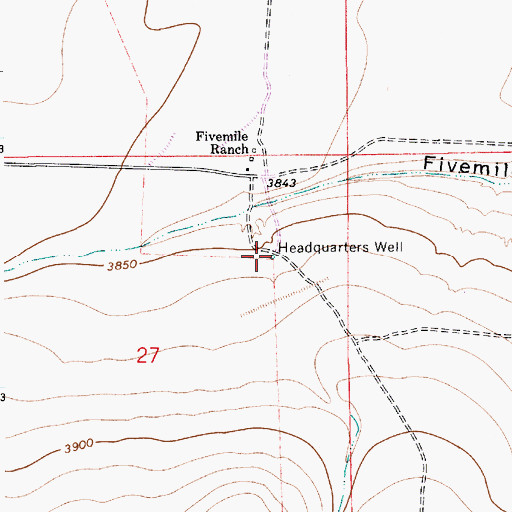 Topographic Map of Headquarters Well, NM