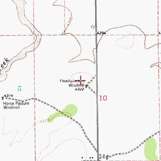Topographic Map of Headquarters Windmill, NM