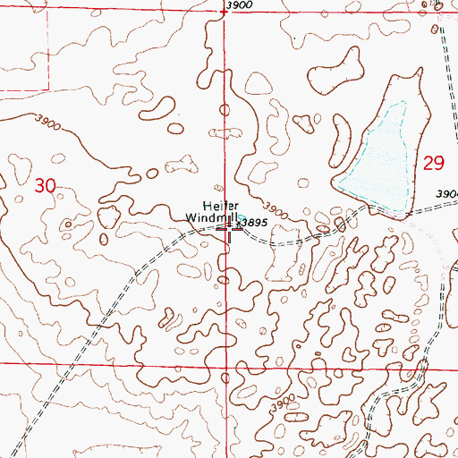 Topographic Map of Heifer Windmill, NM