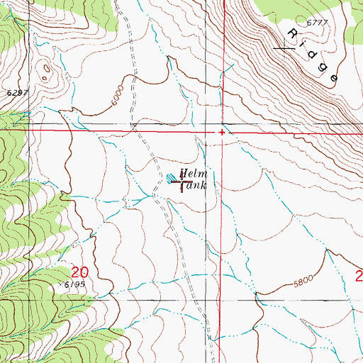 Topographic Map of Helm Tank, NM