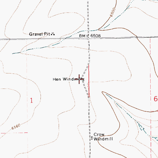 Topographic Map of Hen Windmill, NM