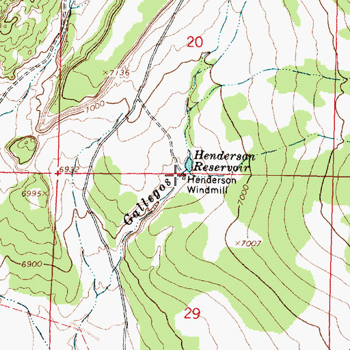 Topographic Map of Henderson Windmill, NM