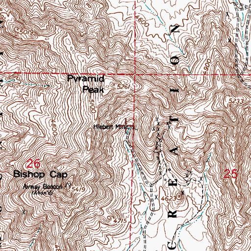 Topographic Map of Herbert Mine, NM