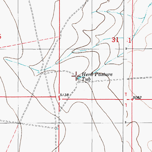 Topographic Map of Herd Pasture Tub, NM