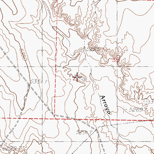 Topographic Map of Heredura Tank, NM