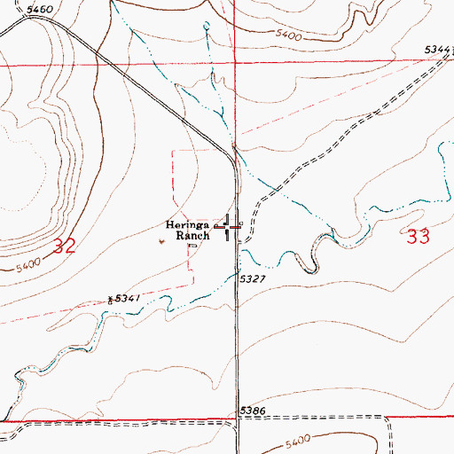 Topographic Map of Heringa Ranch, NM