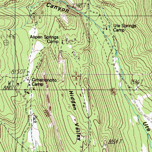 Topographic Map of Hidden Valley, NM