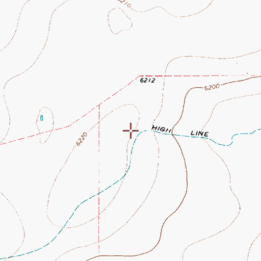 Topographic Map of High Line Ditch, NM