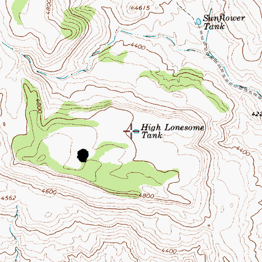 Topographic Map of High Lonesome Tank, NM